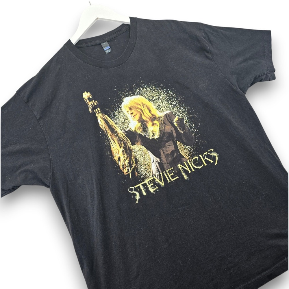 Stevie Nicks T Shirt Mens XXL Black 24 Karat Gold Tour 2016 Cotton Graphic Tee